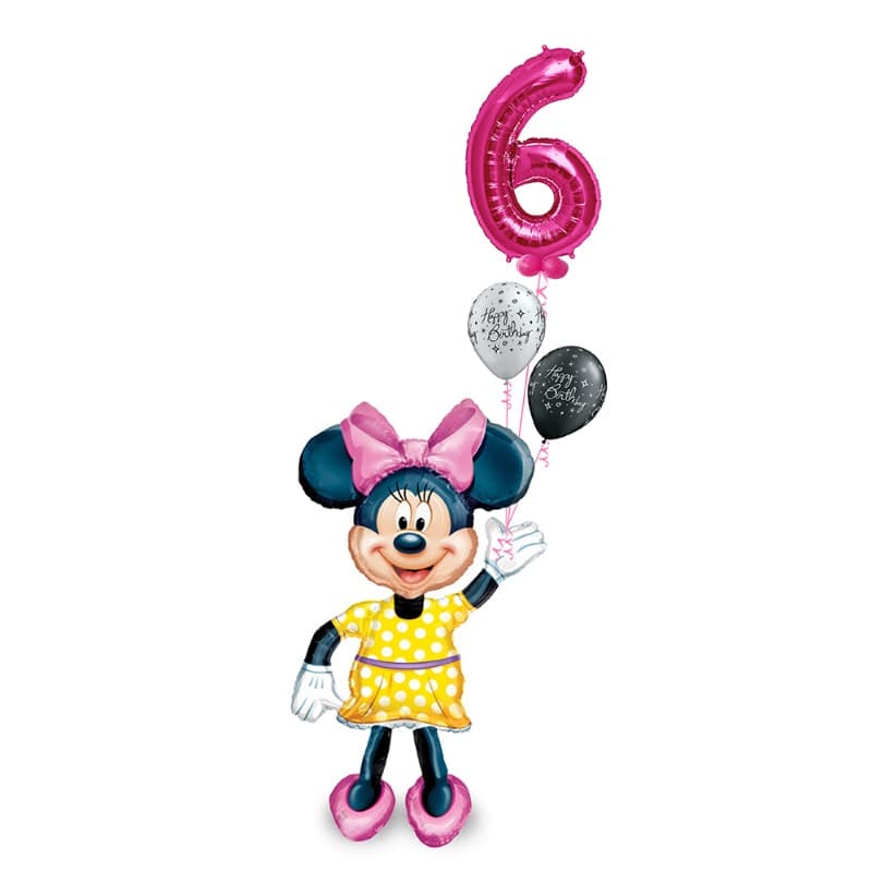 Birthday Ballon Bouquet - Minnie Mouse Shape 3