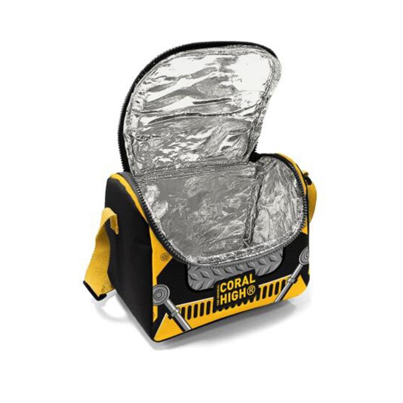 Coral High Kids Yellow Black Robot Patterned Thermo Lunch Box