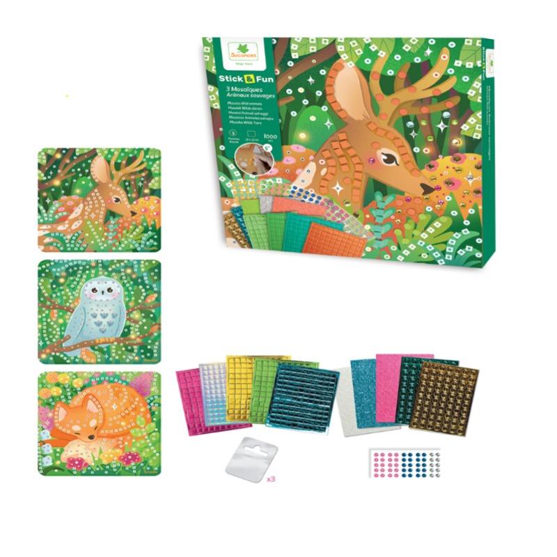 سايكومور - 3 فسيفساء صغيرة - الحيوانات البرية