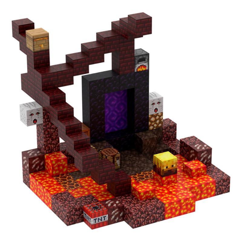 Exploring The Nether Magnetic Cubes Building Blocks