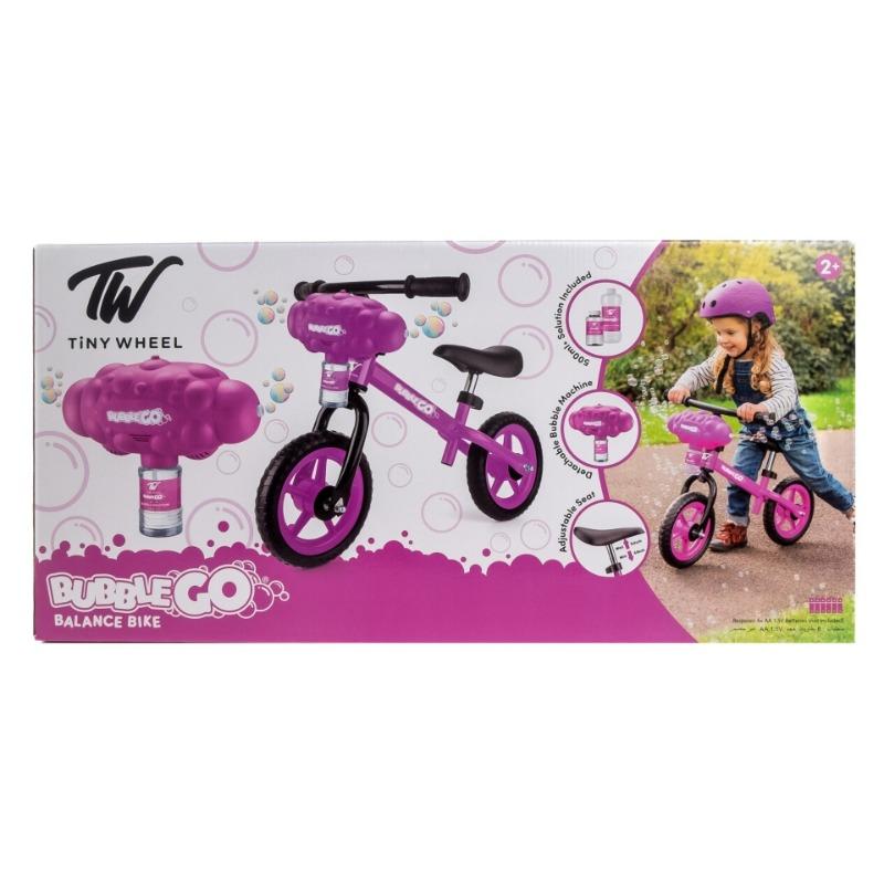 Tiny Wheel - Balance Bike With Bubble Machine For Kids - Pink