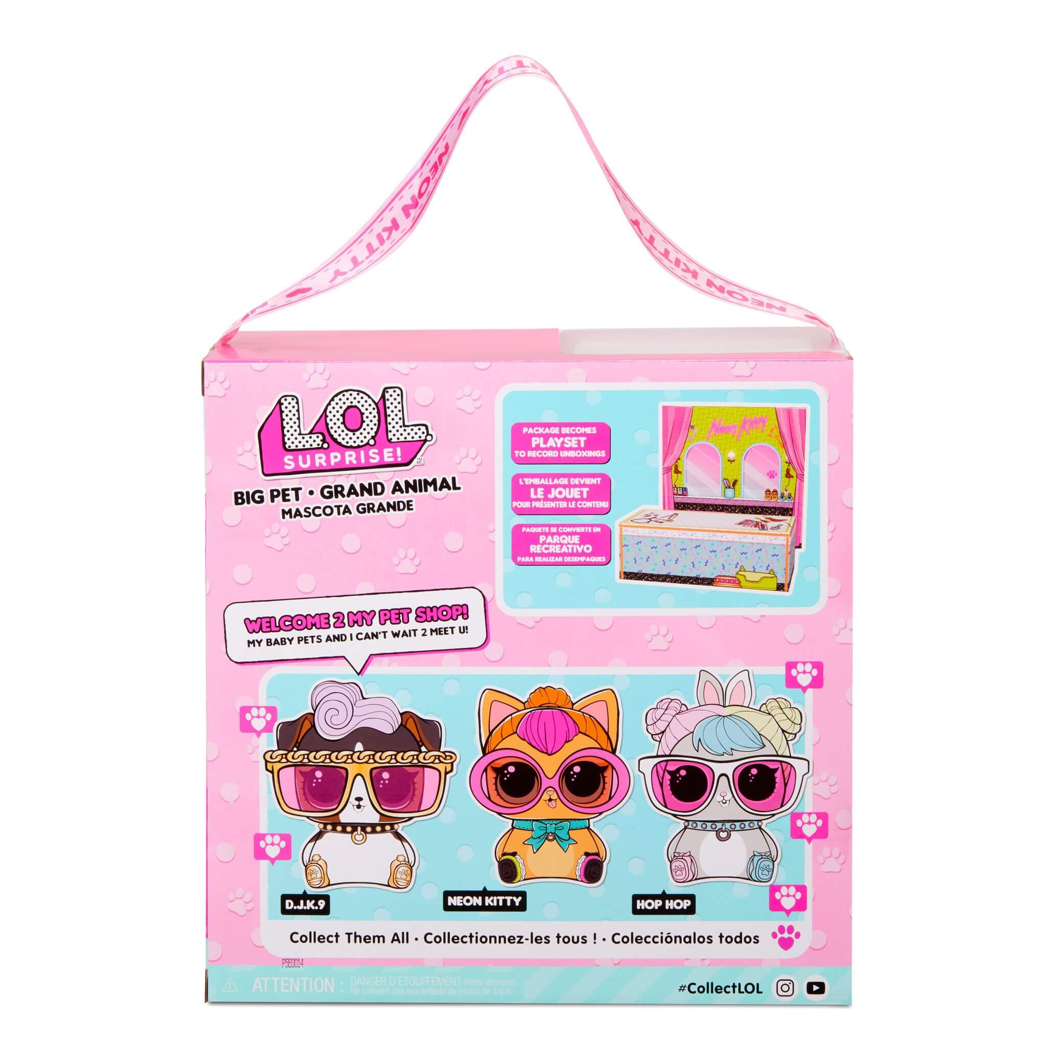 L.o.L. Surprise Big Pet Neon Kitty With 15 Surprises