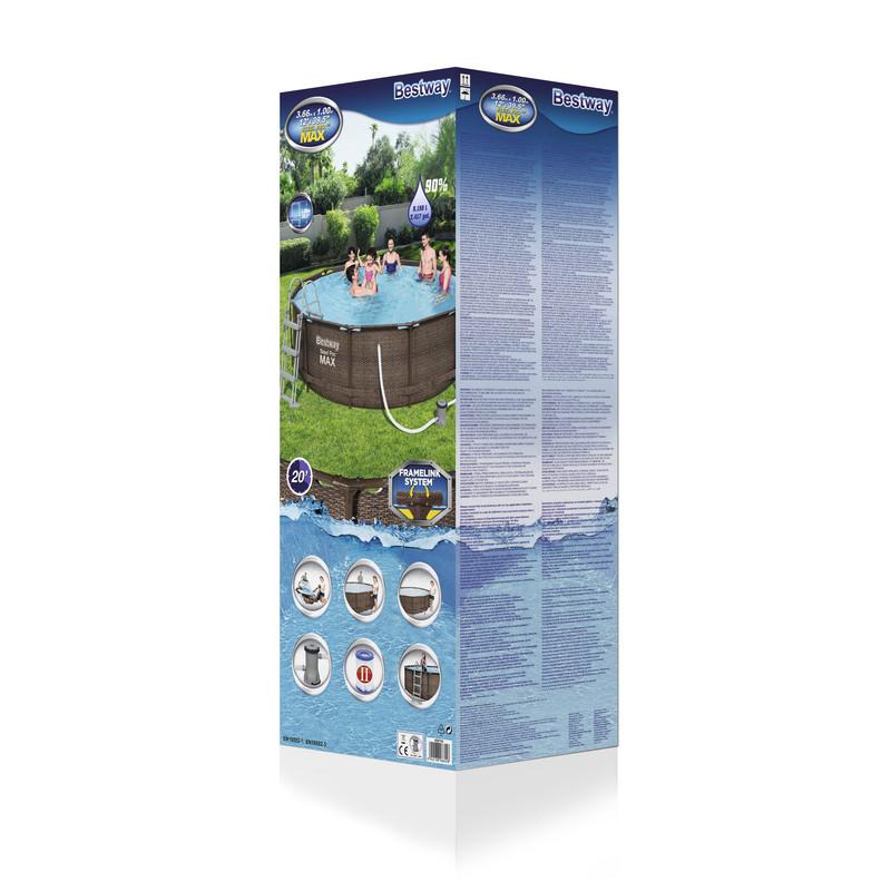 بست واي - مسبح ستيل برو ماكس دائري الشكل