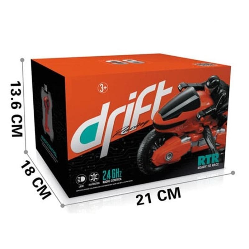 الدراجة الناريج بجهاز تحكم عن بعد - لون احمر