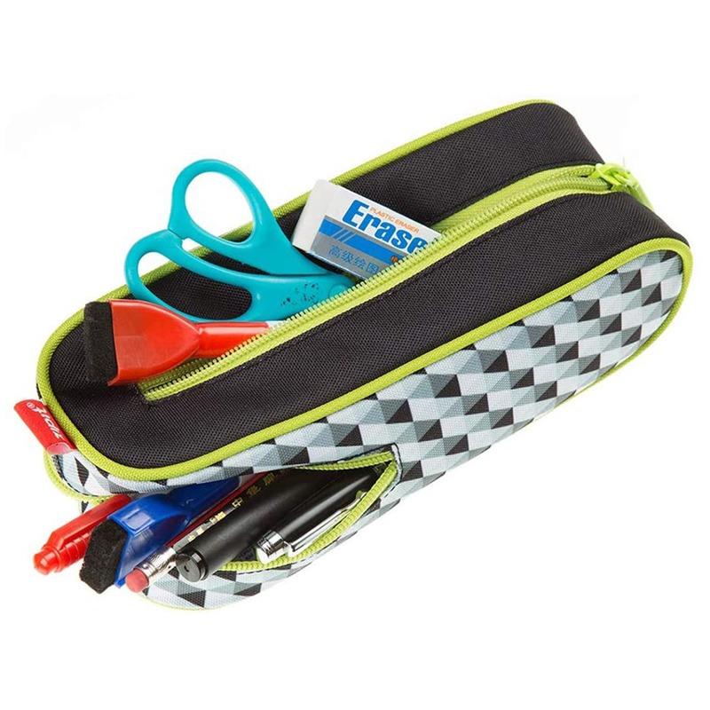 ZIPIT Davis Pencil Case Black And Green