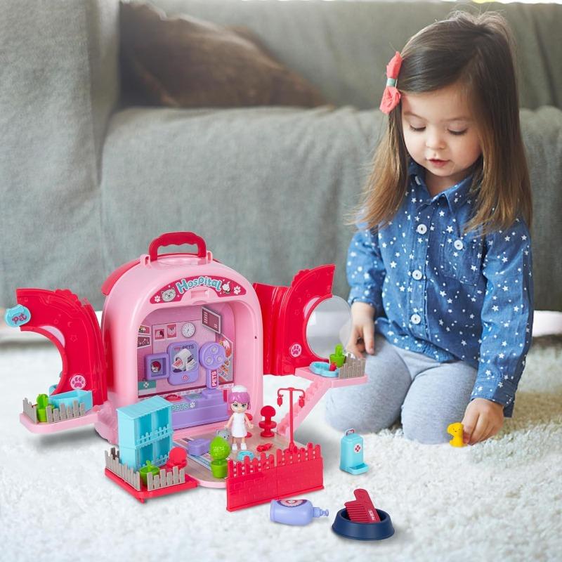 Pets Hospital Kids Bag Playset