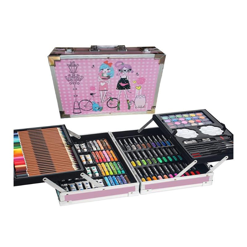 مجموعة أدوات الرسم المكتبية - 145 قطعة