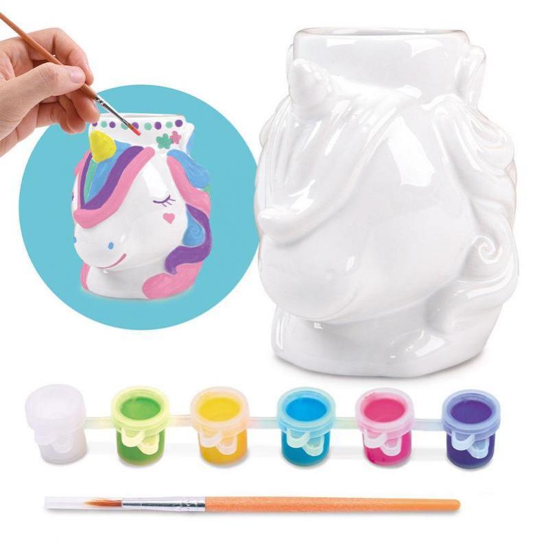 Playgo - Kids Paint Your Own Unicorn Ceramic Pot