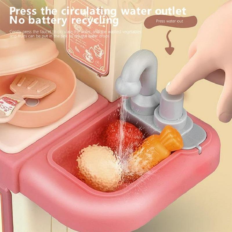 Dream Kitchen Light Kitchen Table Set Pink- 31 Pcs