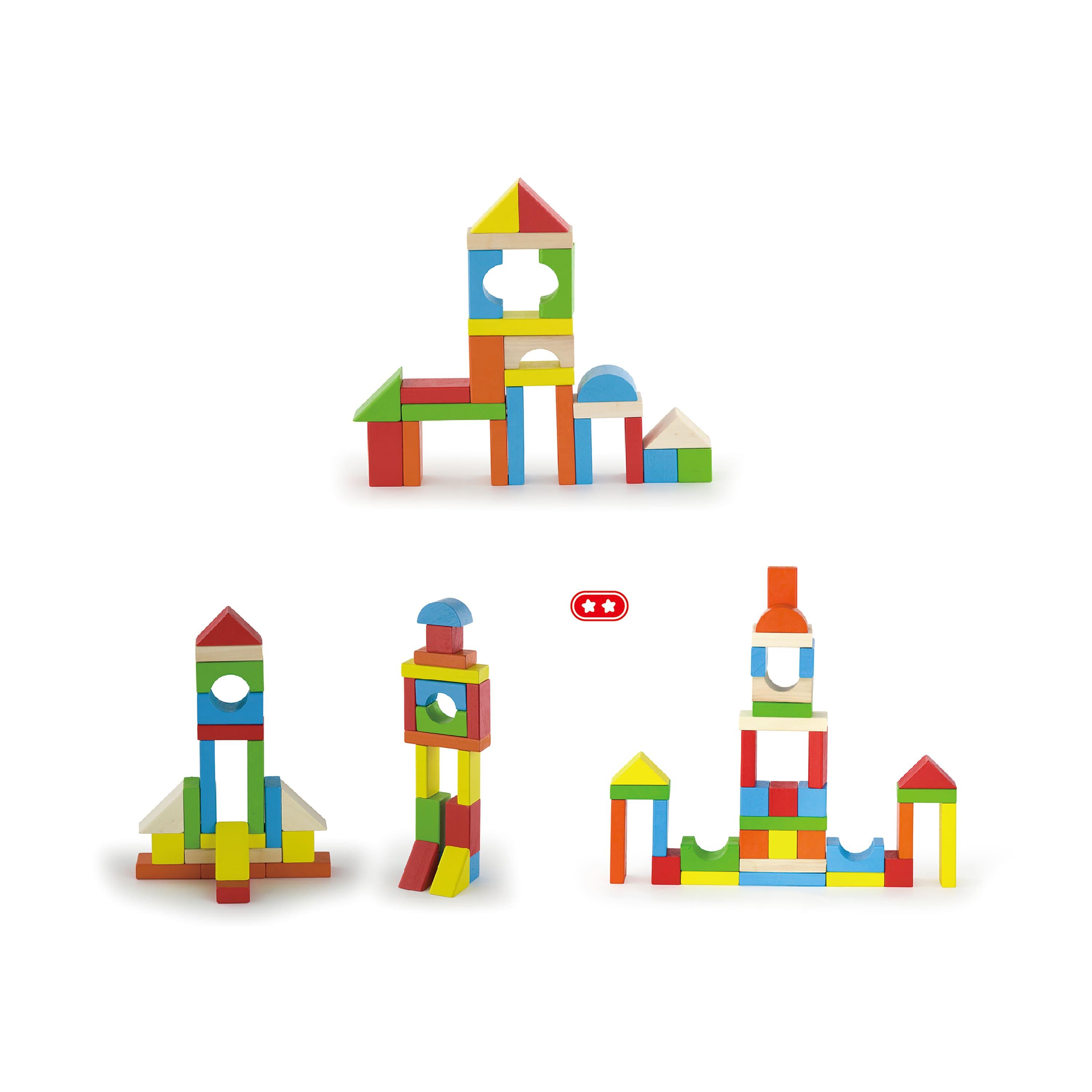 VIGA Wooden Blocks Playset - 80 Pcs
