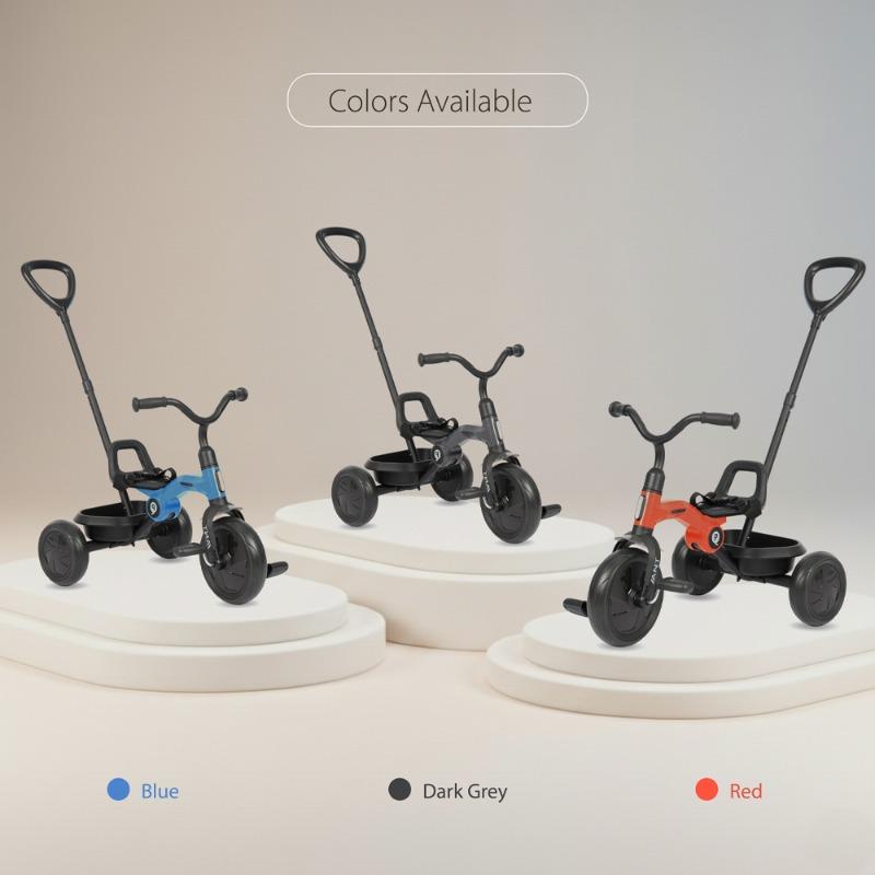 كيو بلاي دراجة ثلاثية قابلة للطي رمادي، 2 سنة فأكثر