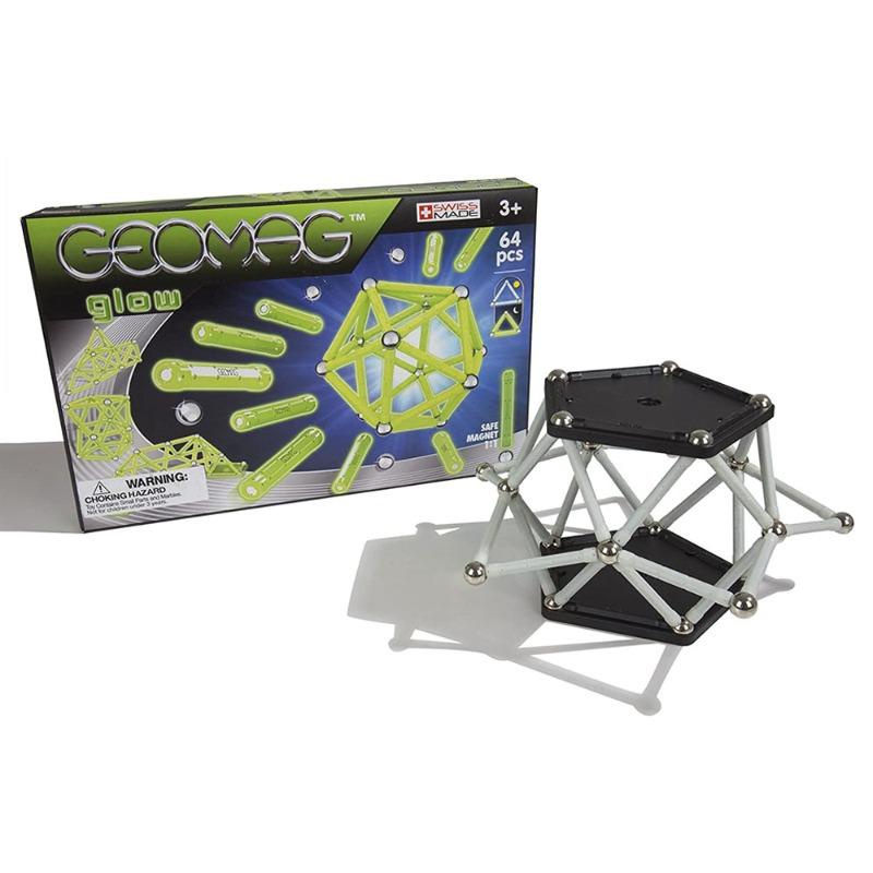 Glowy Build (Geomag Glow Magnetic Construction Set + Wheat Straw Puzzle DIY)