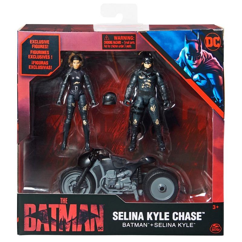 DC Comics Batman and Selina Kyle Chase Pack with 2 Figures and Bike