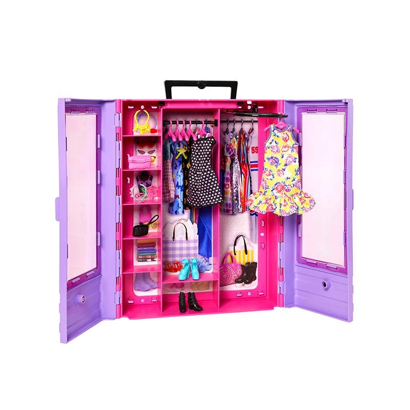 باربي خزانة الملابس مع الدمية
