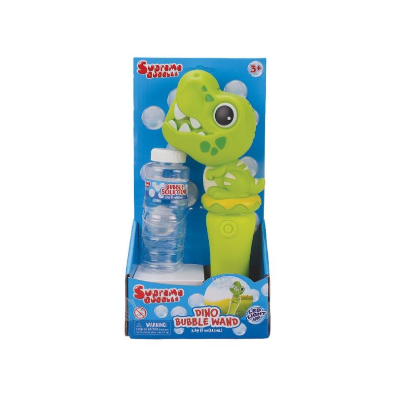 Supreme Bubbles Dino Light Up Bubble Wand With 115 ml Bubble Solution