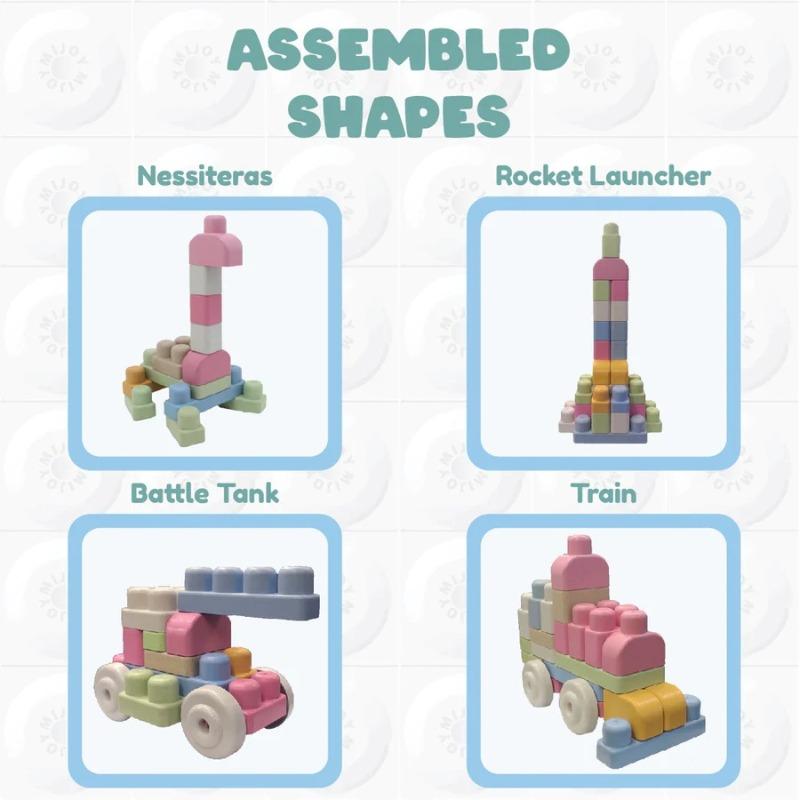 ميجوي - صندوق مكعبات الألعاب 45 قطعة