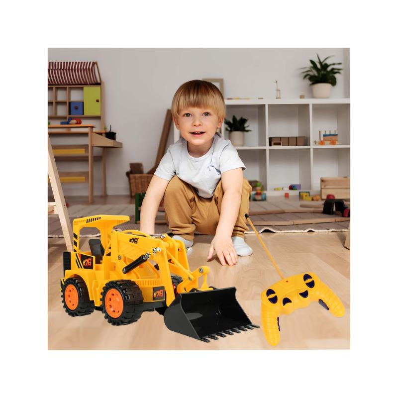 جرافة فوركليفت مع جهاز تحكم عن بعد - لون أصفر