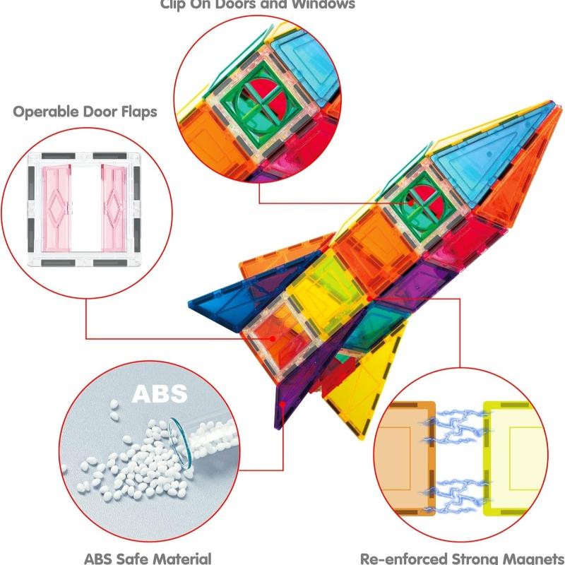 مجموعة البناء المغناطيسية صاروخ الفضاء ٣٦ قطعة