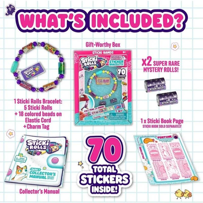 Sticki Rolls Sticki Band Jewelry Kit Sticker Bracelets