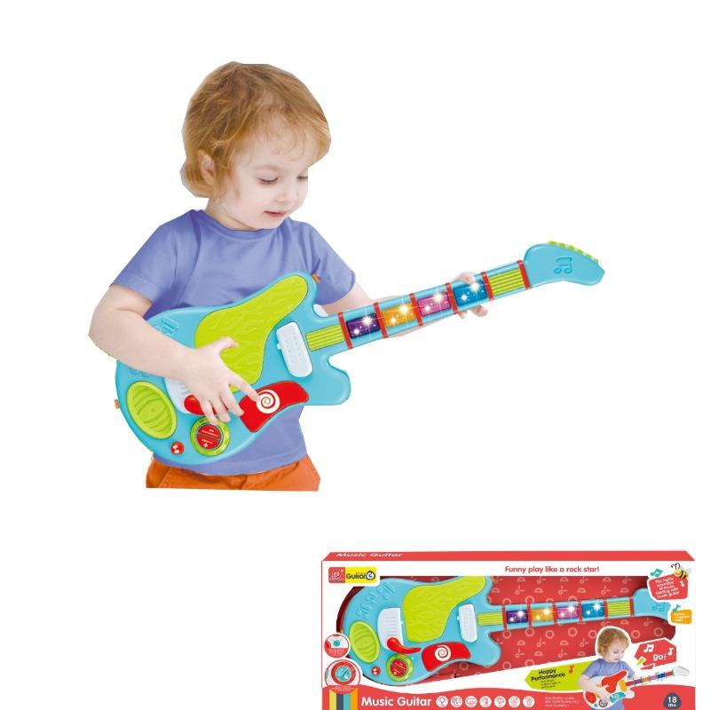 لعبة الجيتار حثيمتعدد الوظائف مع الأضواء للأطفال