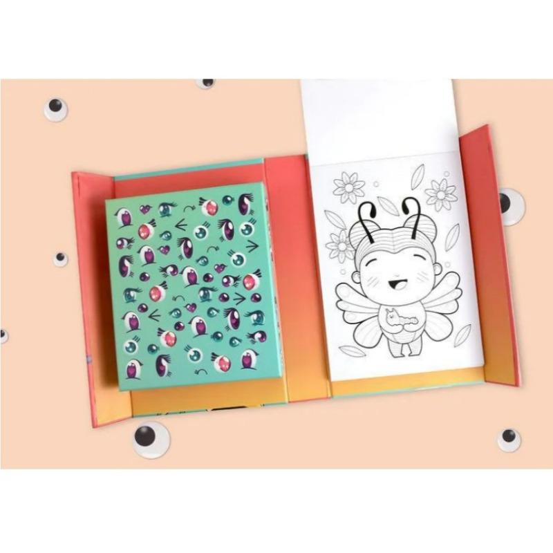 تايجر ترايب - مجموعة تلوين وملصقات العيون اللطيفة