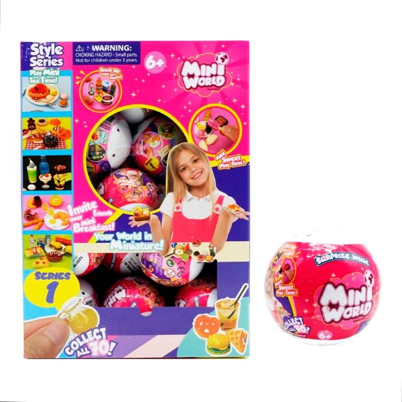 ميني فيرس - مفاجأت ميني وورلد 70 لعبة صغيرة قابلة للتجميع مجموعة الفطور - متنوعه