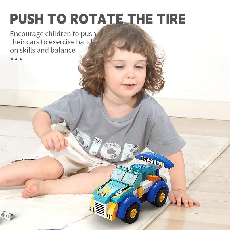 Feelo Urban Racing Supercar Building Blocks Set for Kids | 64-Piece