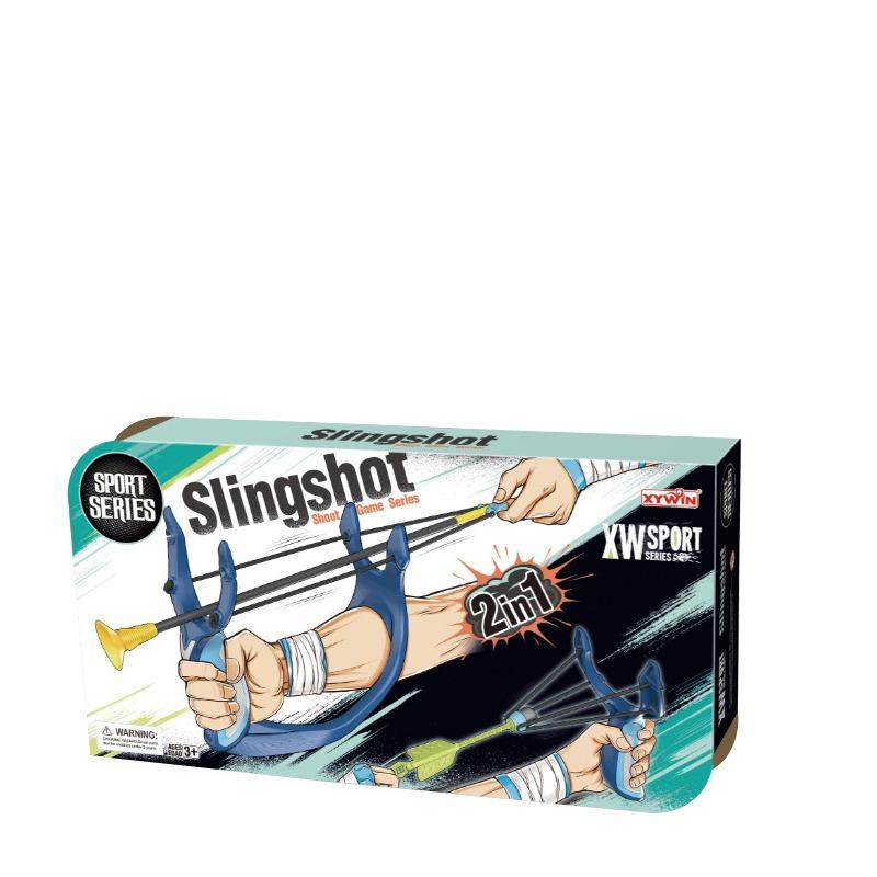 Rubber Slingshot Play Set 2In1 - Blue
