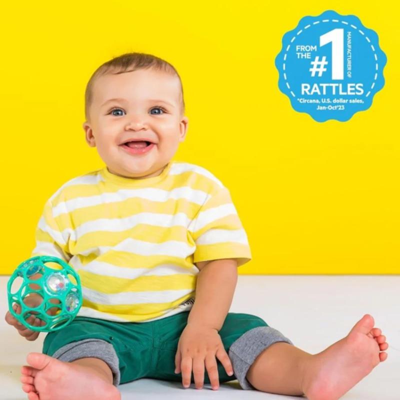 Bright Starts Easy-Grip Oball Rattle - Green