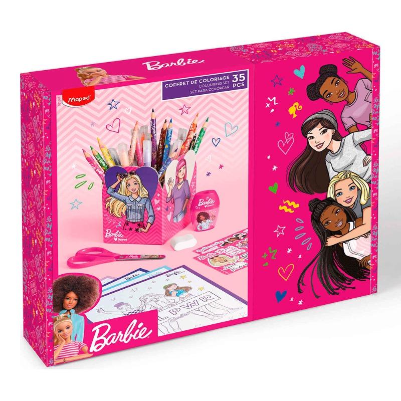 مابيد كرييتف - صندوق هدايا مجموعة باربي 35 قطعة