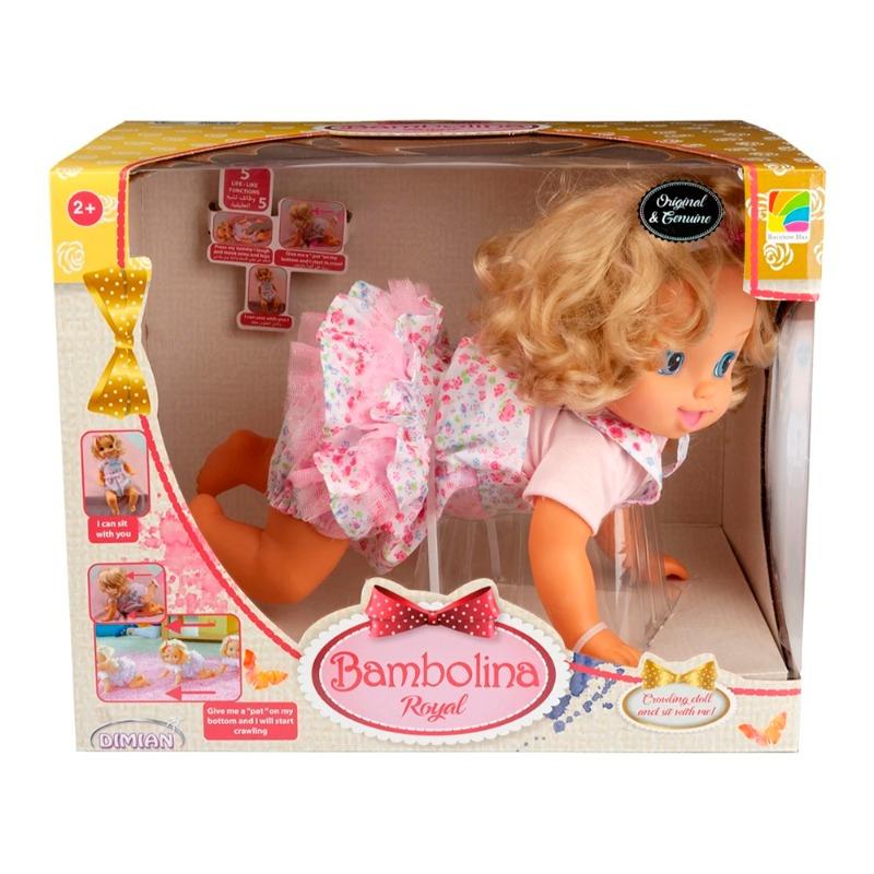 بامبولينا رويال - دمية بيبي زاحفة بأصوات الضحك 40 سم