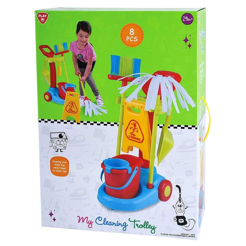 PlayGo - My Cleaning Trolley - 8 Pcs