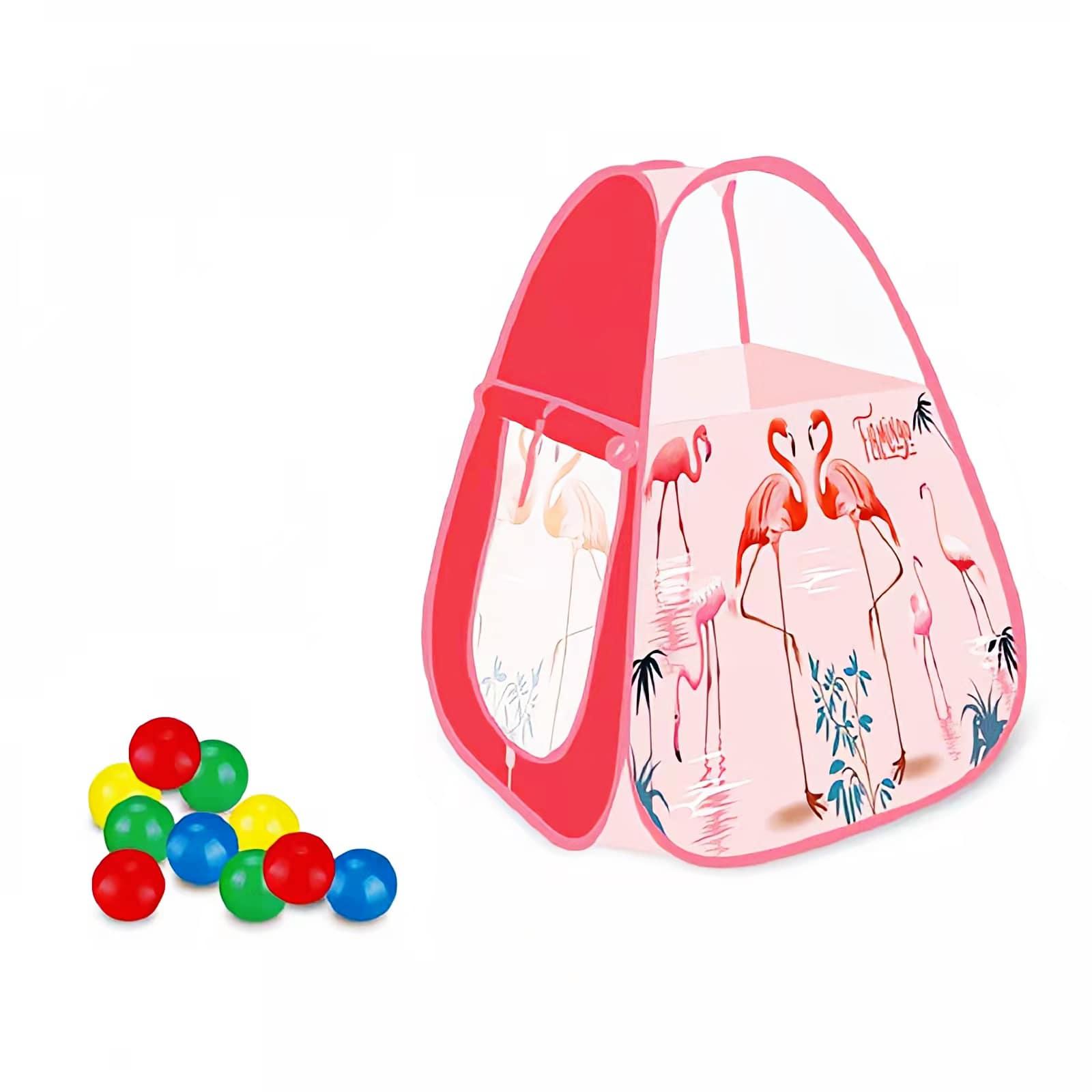 ماينج - خيمة اللعب بتصميم الفلامينجو - 100 كرة