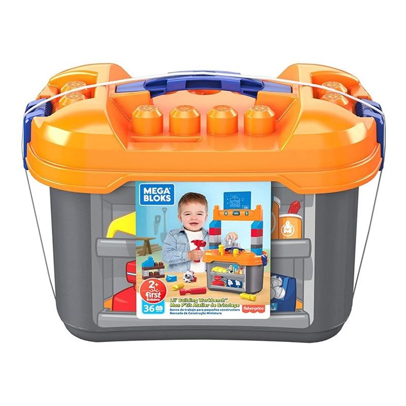ميجا بلوكس - مجموعة بناء لطاولة عمل مع مطرقة