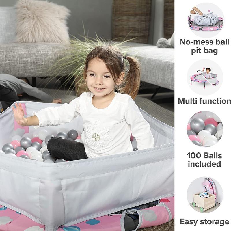 سمارترايك - ترامبولين ومجموعة أنشطة 3 في 1 لون وردي