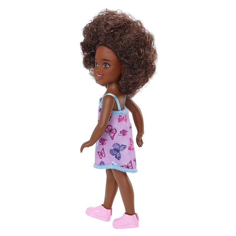 Barbie Club Chelsea Doll Purple Butterfly Print Dress