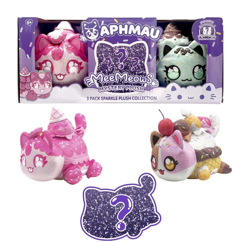 Aphmau MeeMeow Plush 3pk Sparkle Ice Cream - 6inch - Assorted
