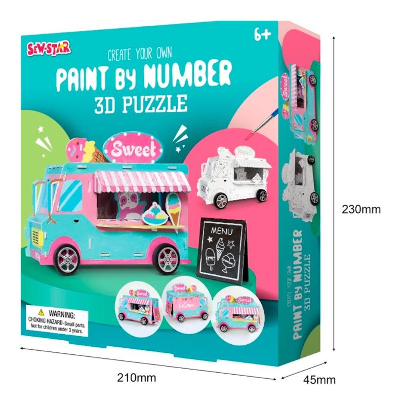 Sew Star Paint By Number 3D puzzle - Bus