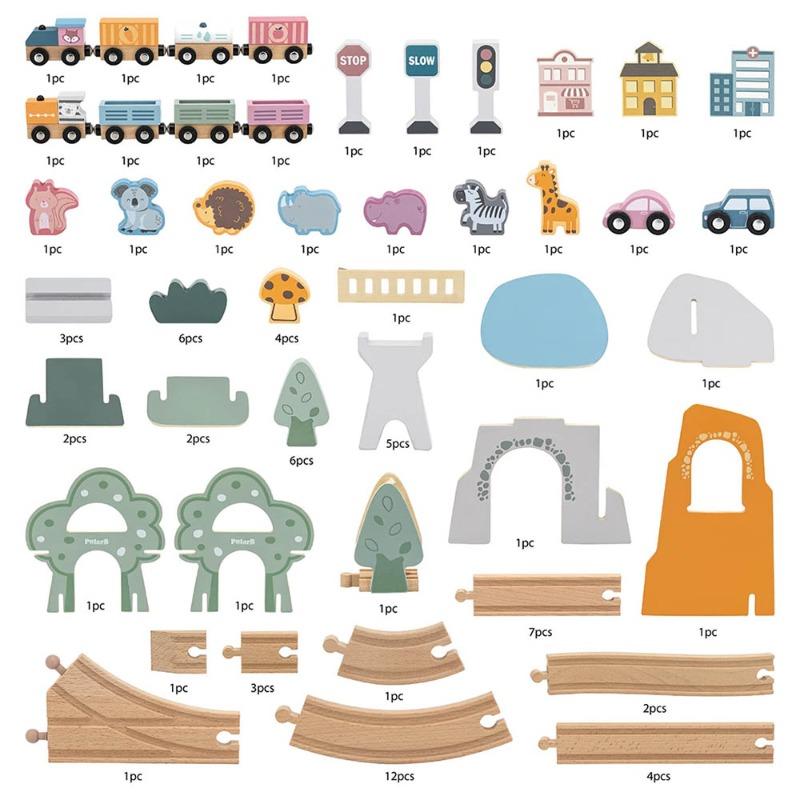 VIGA Train Set - 90 Pcs