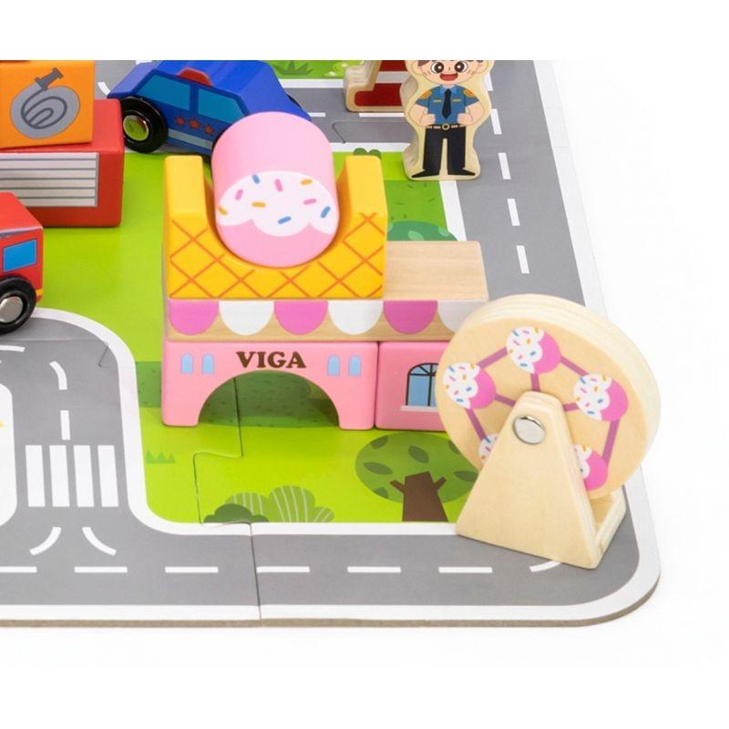VIGA Puzzle and Blocks 100 Pcs - City