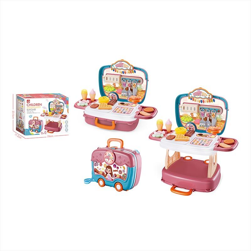 مجموعة لعب حقيبة السوبر ماركت المحمولة 3 في 1