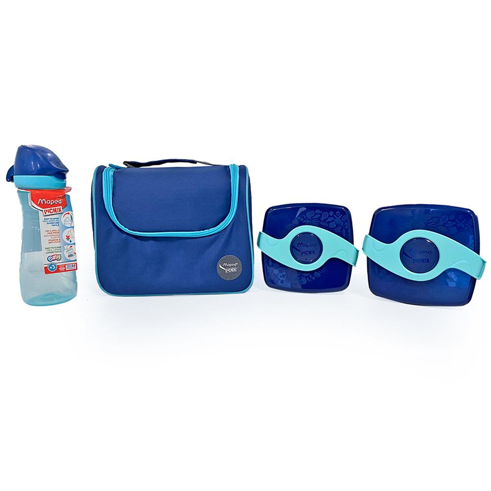 Maped Picnik Lunch Bag 4 In 1 - Blue With Green