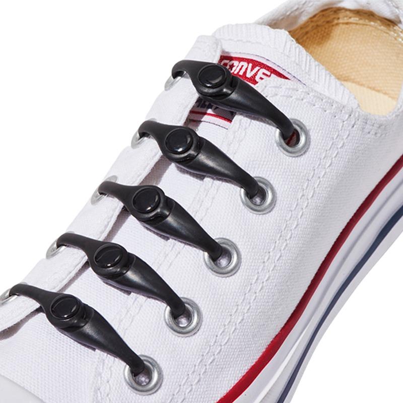 هيكيز كيدز - أربطة الحذاء المرنة لون أسود