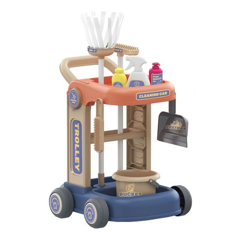 Cleaning Car Tableware Trolley Set - 35 Pcs