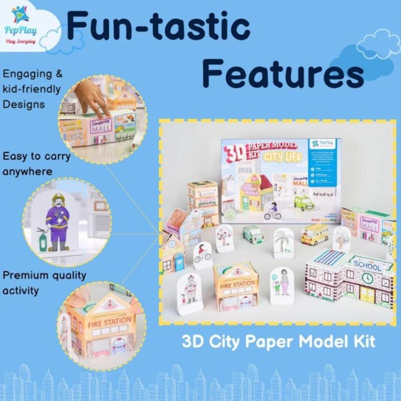 بيب بلاي - مجموعة نماذج ورقية ثلاثية الأبعاد حياة المدينة