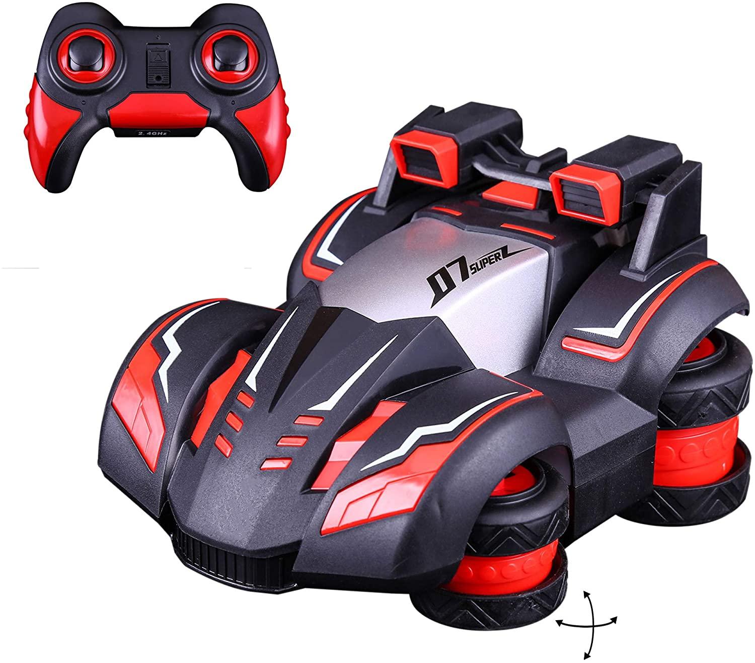 D Power Turbine Drift Stunt High Speed Remote Control Car - Red