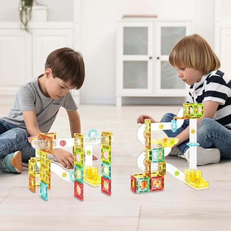 PicassoTiles Magnetic Marble Run Travel Set