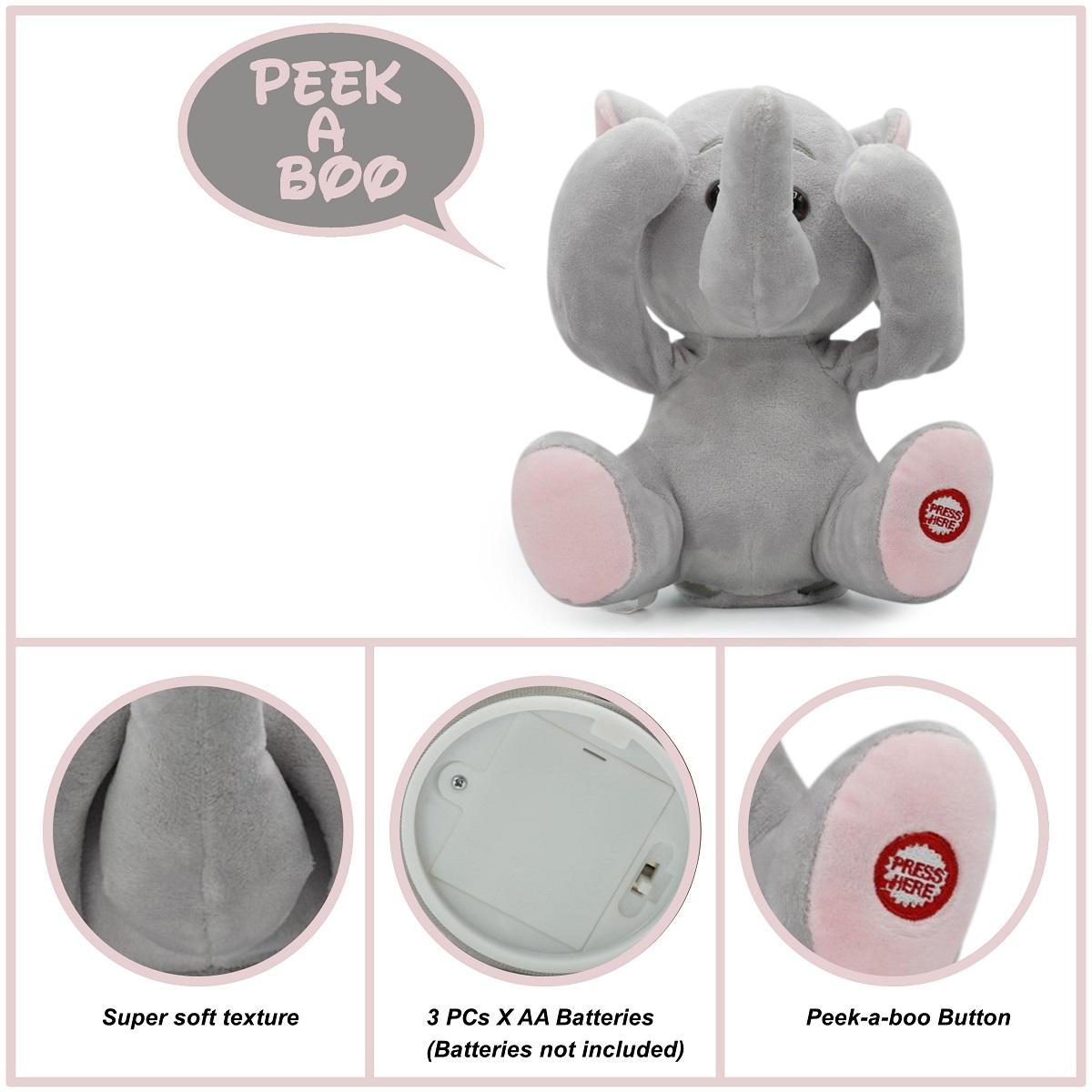 Pugs at Play Peek-a-Boo Manny Elephant