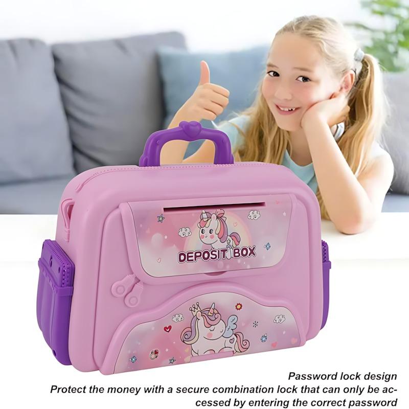 حقيبة وصندوق حفظ الأموال والمجواهرات لون بنفسجي