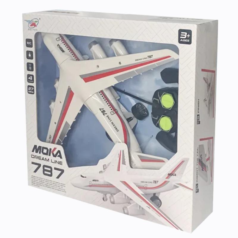 طائرة موكا دريم لاين 787 بجهاز تحكم عن بعد لون أبيض